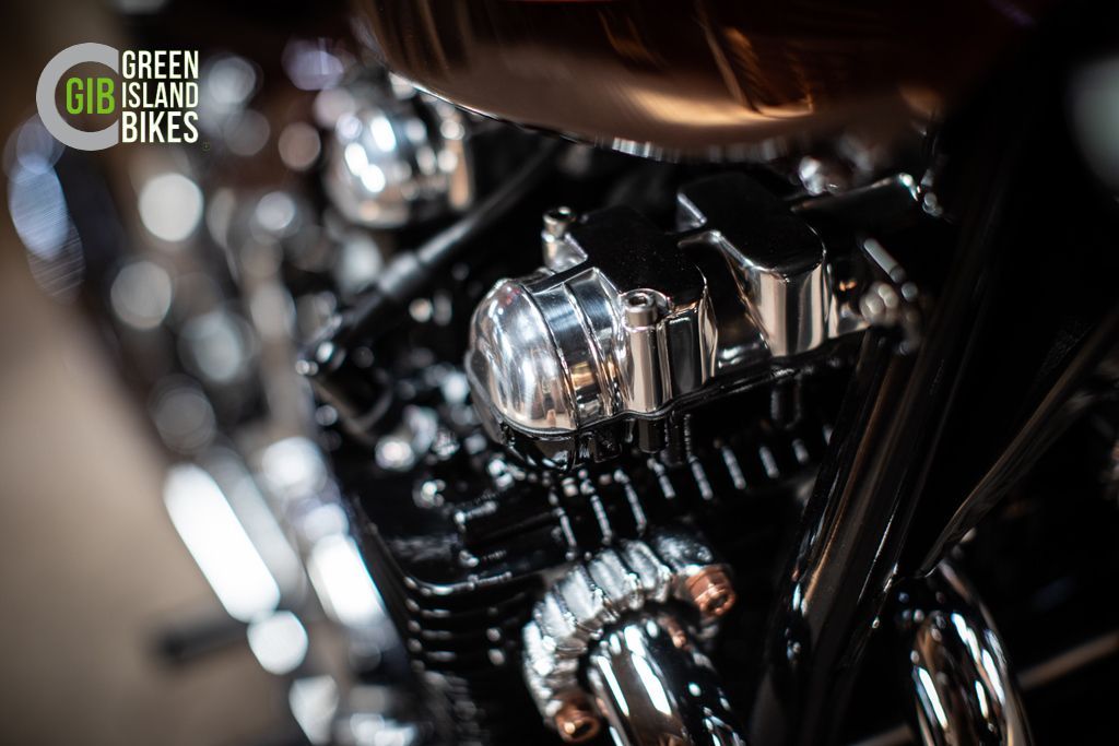 Motoransicht der Kawasaki Z1 GIB Classic No. Z1-5 im klassischen Umbau