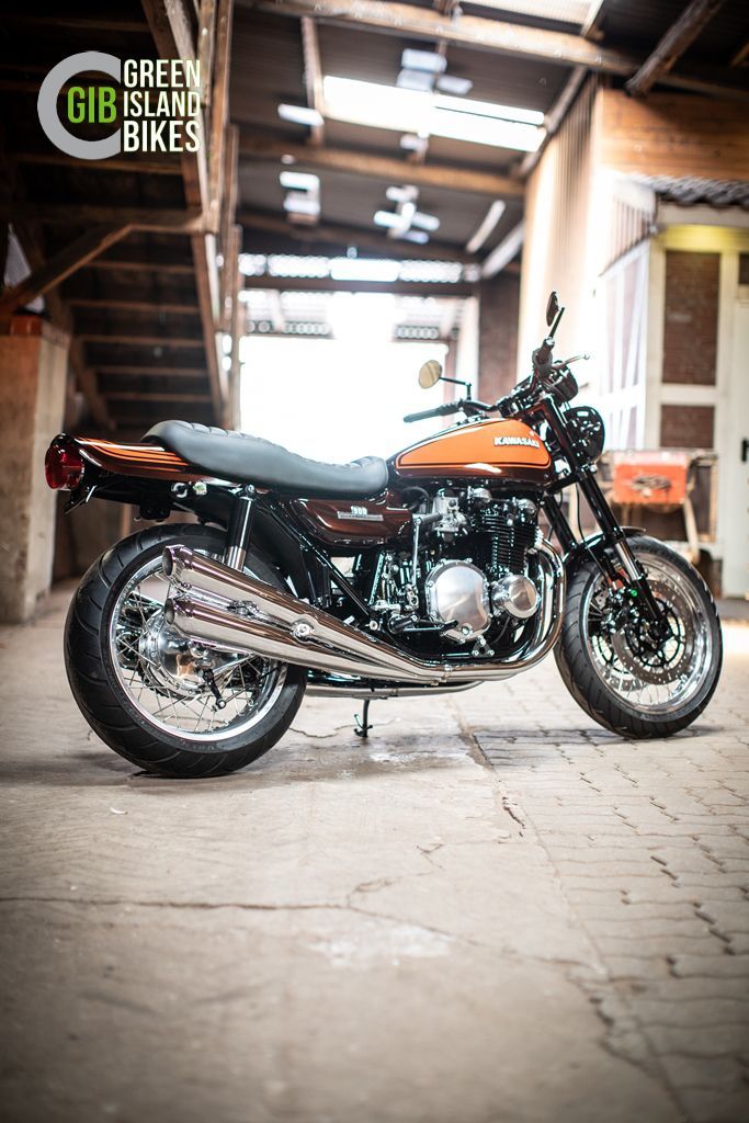 Exklusives Kawasaki Z1 Custombike GIB Classic No. Z1-5 in orangener Lackierung