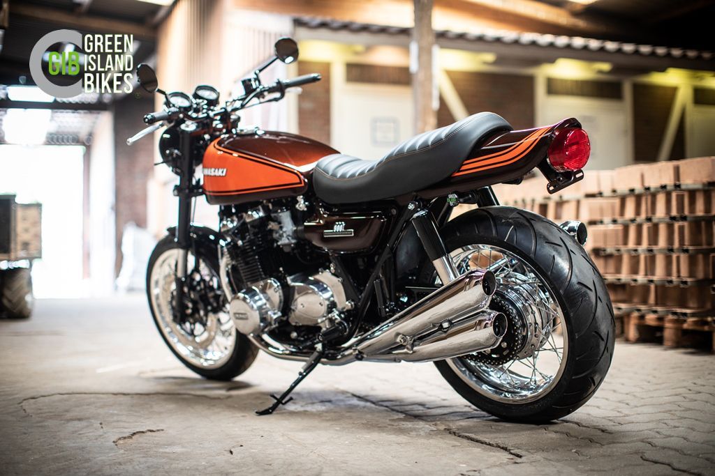 Custom Kawasaki Z1 im klassischen Café-Racer-Stil