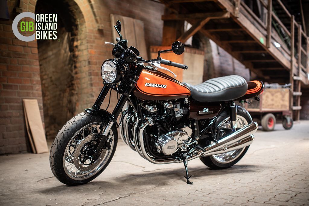 Speichenräder im Vintage-Stil an der Kawasaki Z1 GIB Classic No. Z1-5