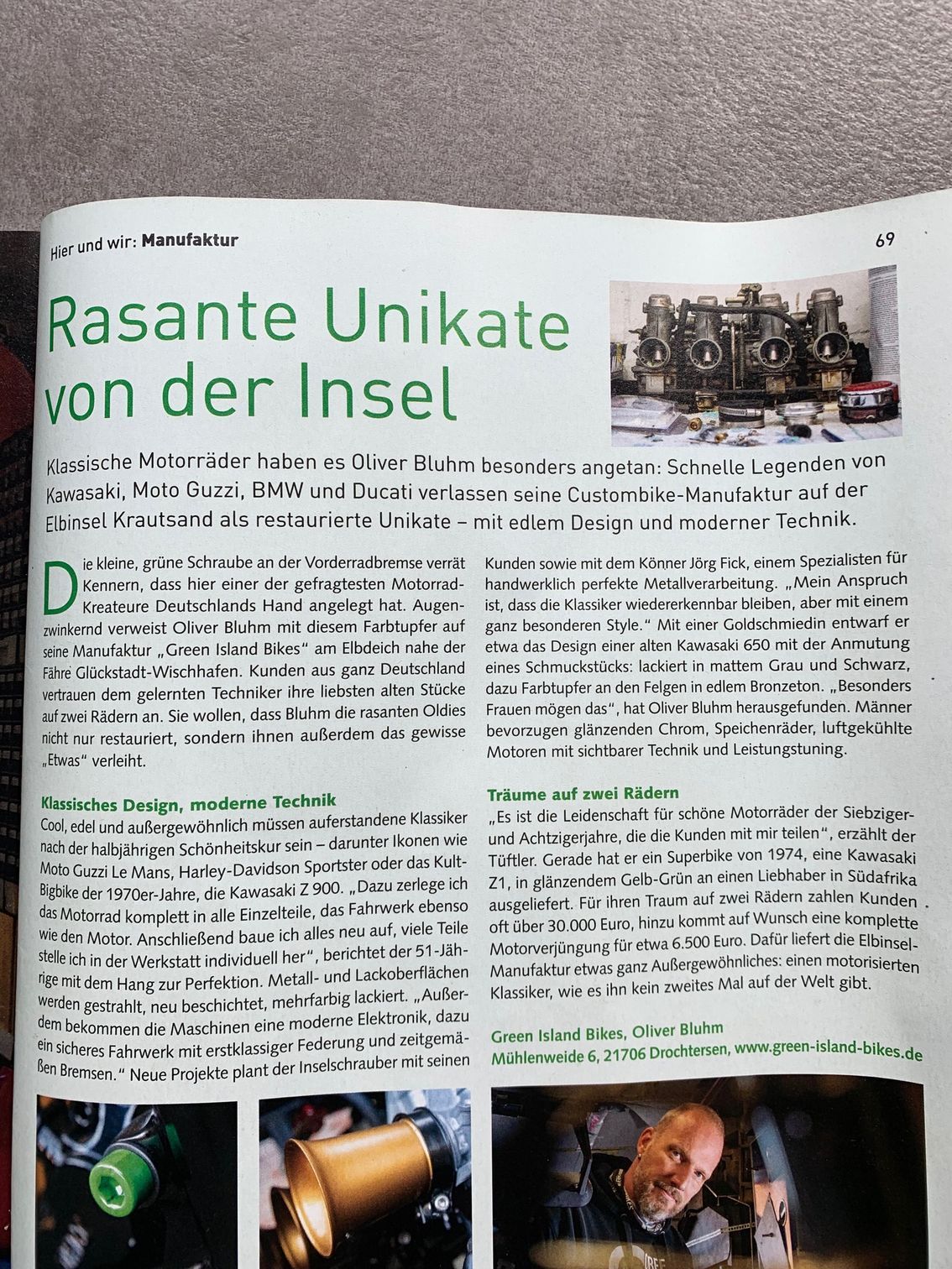 Green Island Bikes in den Medien