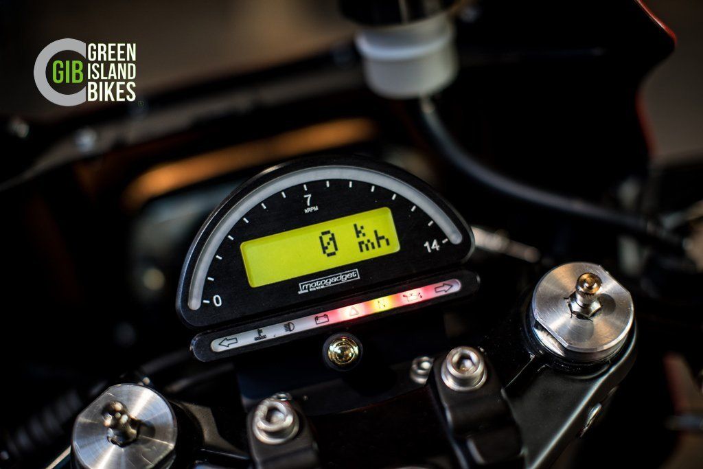 Moto Guzzi Le Mans Klassische und exklusive Motorrad Unikat von Green Island Bikes. Dr.John Wittner.