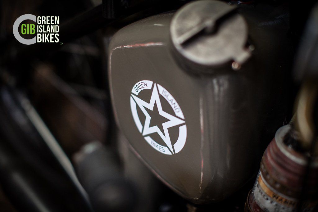 Triumph Starrahmen Klassische und exklusive Motorrad Unikat von Green Island Bikes