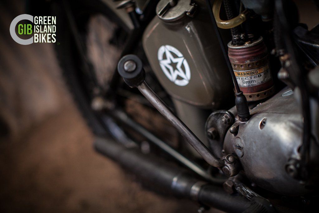 Triumph Starrahmen Klassische und exklusive Motorrad Unikat von Green Island Bikes