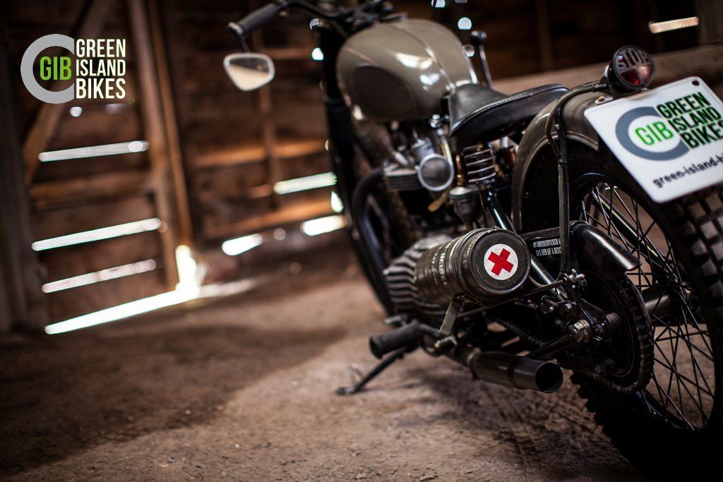 Triumph Starrahmen Klassische und exklusive Motorrad Unikat von Green Island Bikes