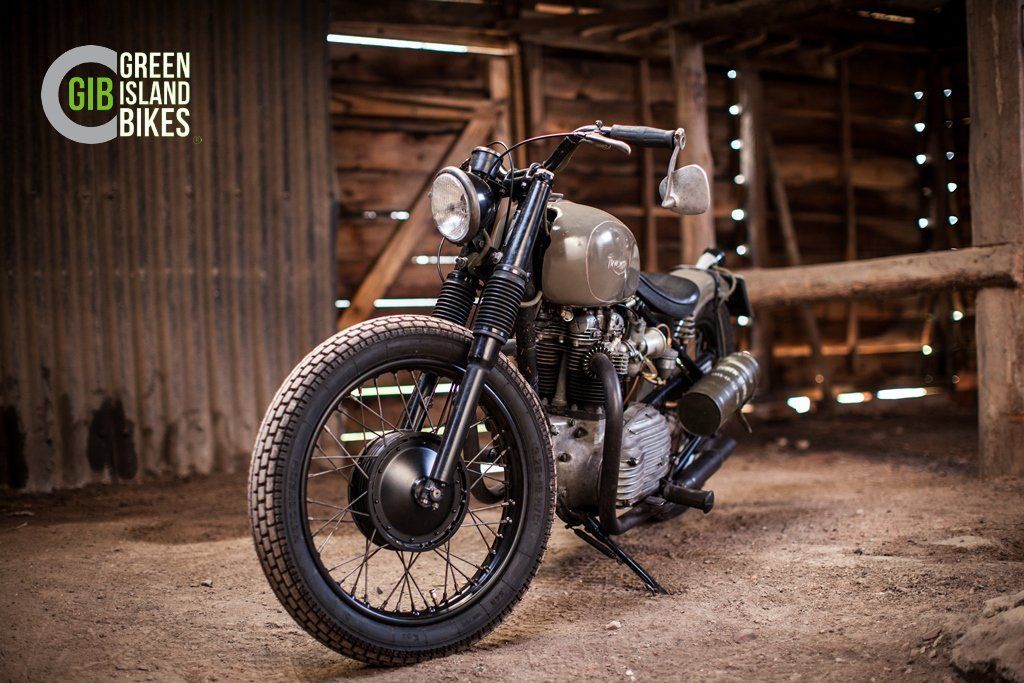 Triumph Starrahmen Klassische und exklusive Motorrad Unikat von Green Island Bikes