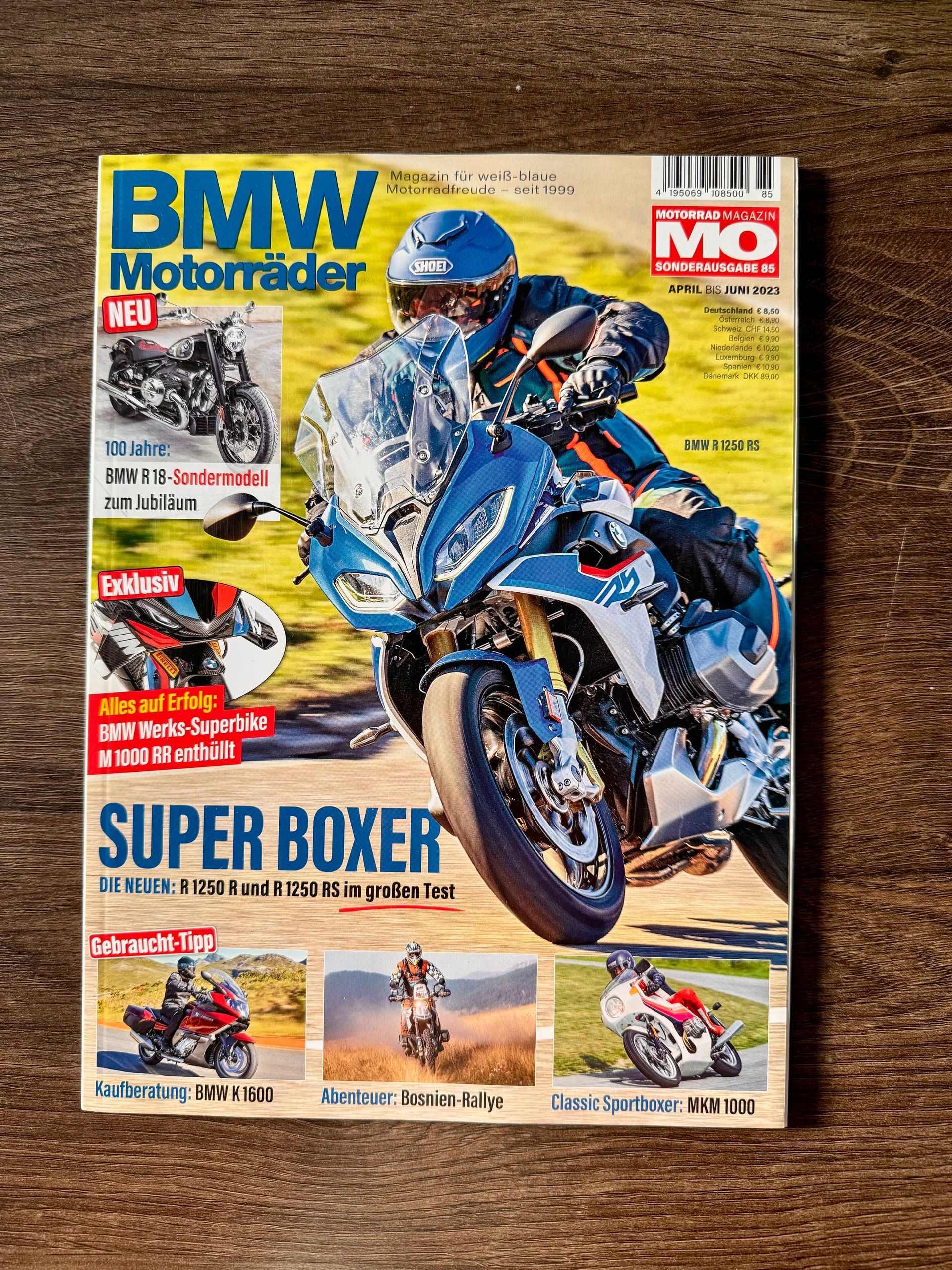BMW Motorräder MO Sonderausgabe 85 mit Bericht über die BMW R100 R „Black Magic“ von Green Island Bikes