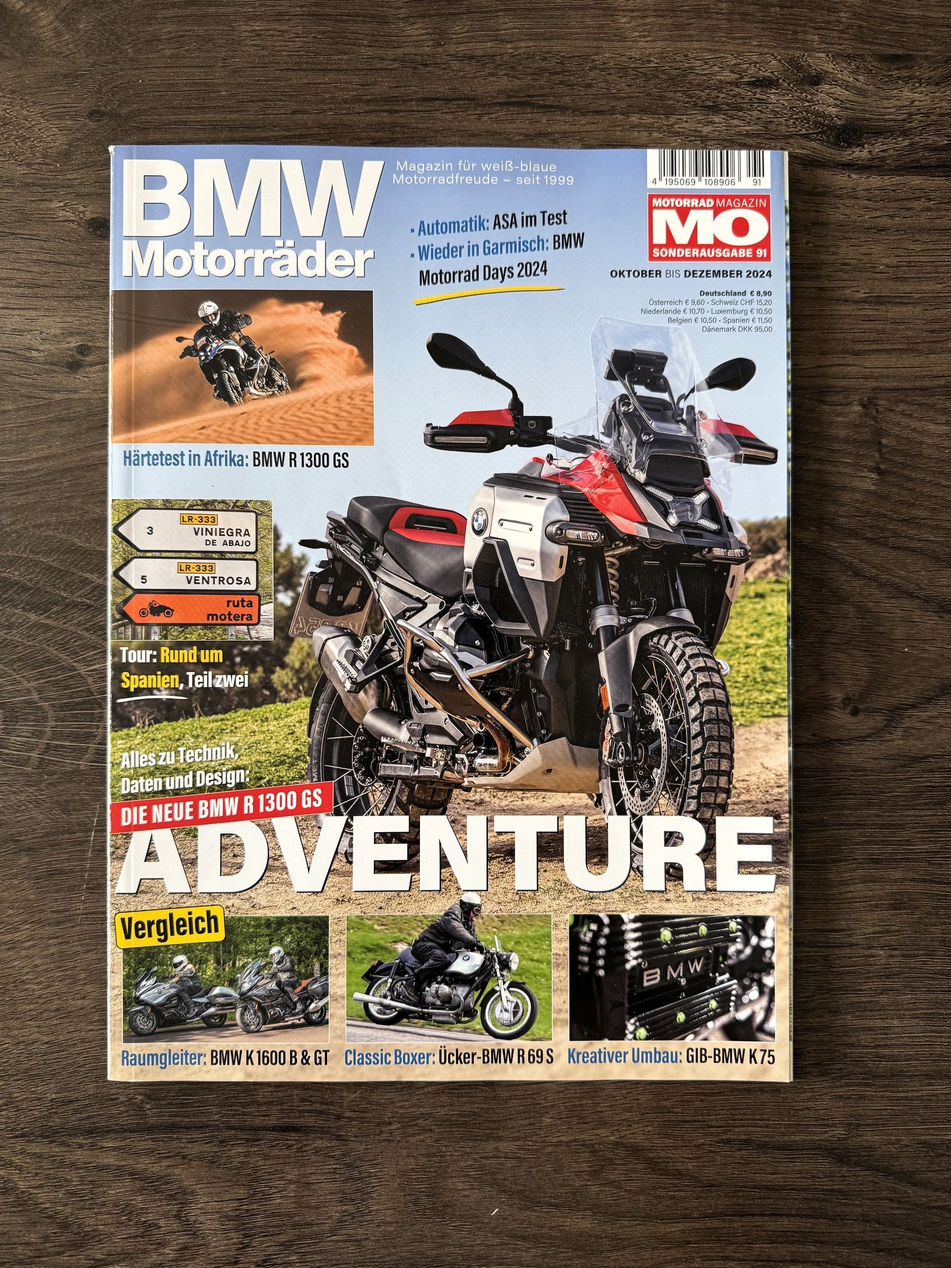BMW Motorräder MO Sonderausgabe 91 mit Titelstory über den BMW K75 Umbau „Black Brick“ von Green Island Bikes