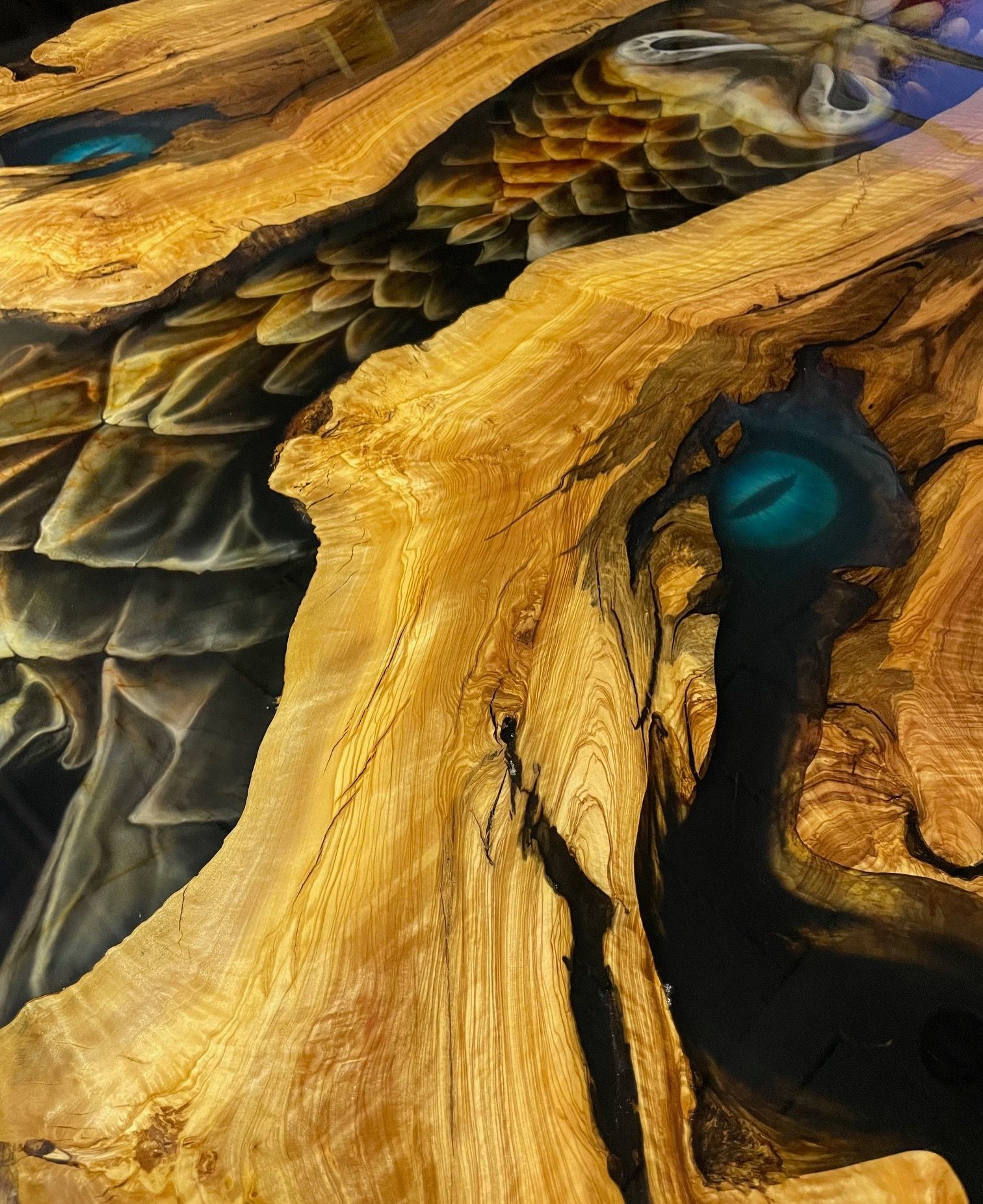 table bois dragon