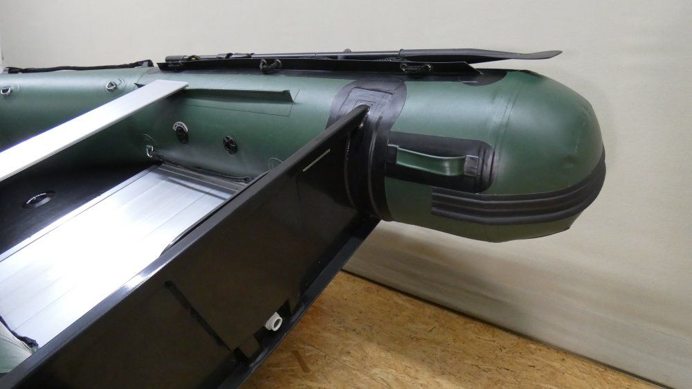 Ansicht Alu-Heckspiegel Angelboot Grizzly