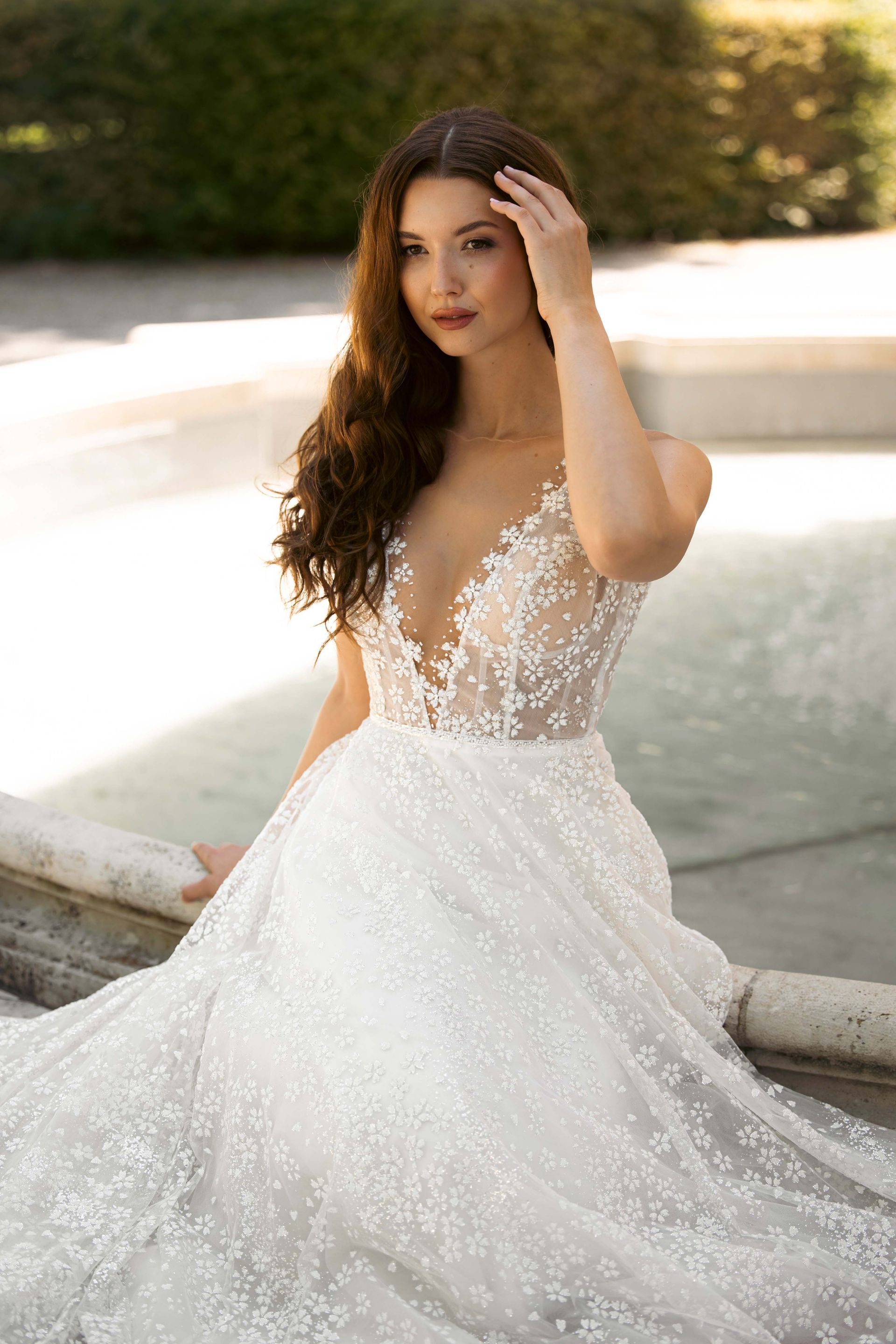 Amo & Luv Glitzer-Hochzeitskleid Beate