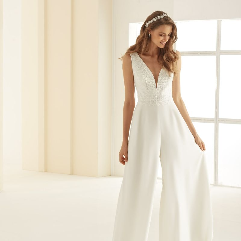 Bianco Evento Braut-Jumpsuit Celeste