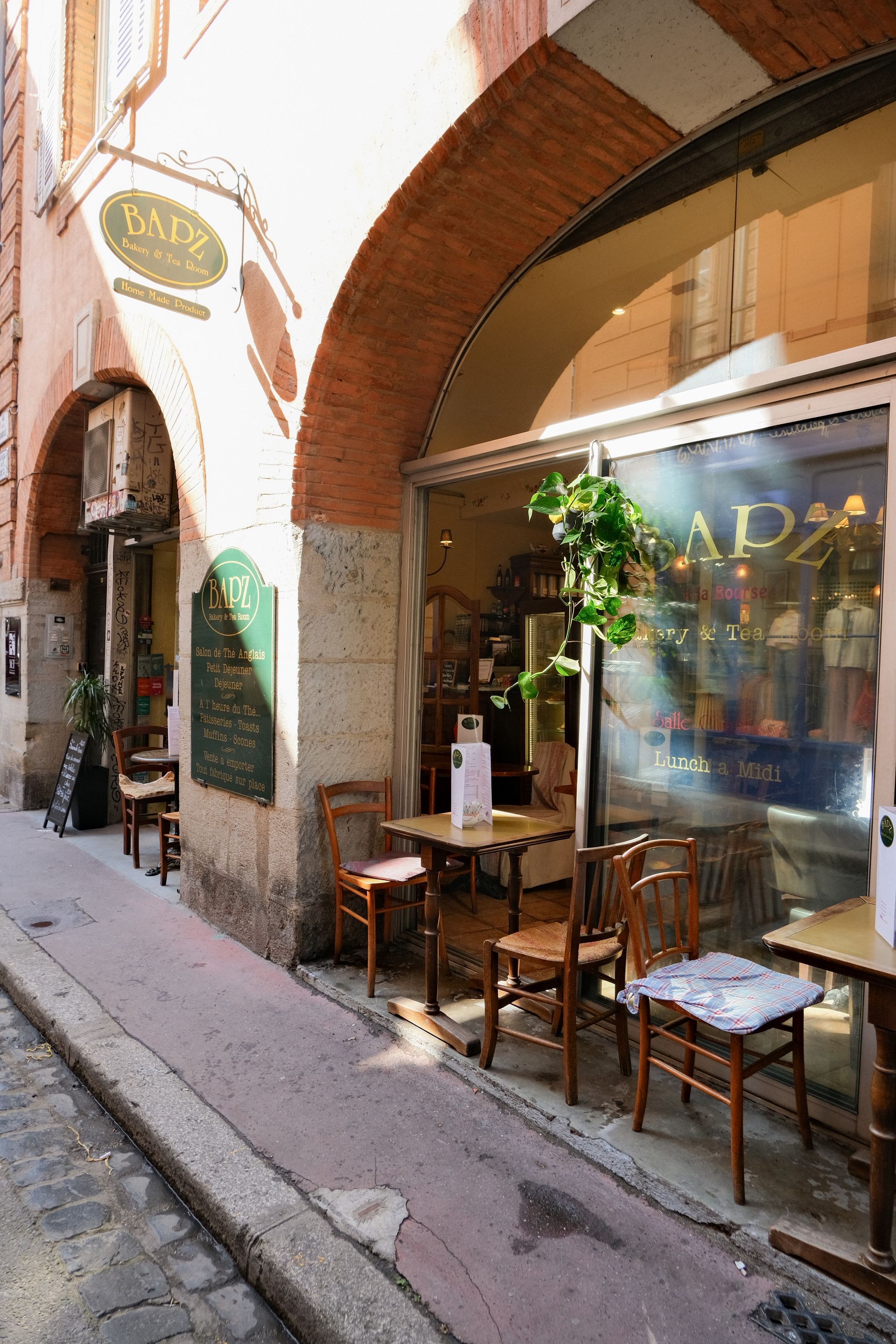 devanture du salon de thé Bapz