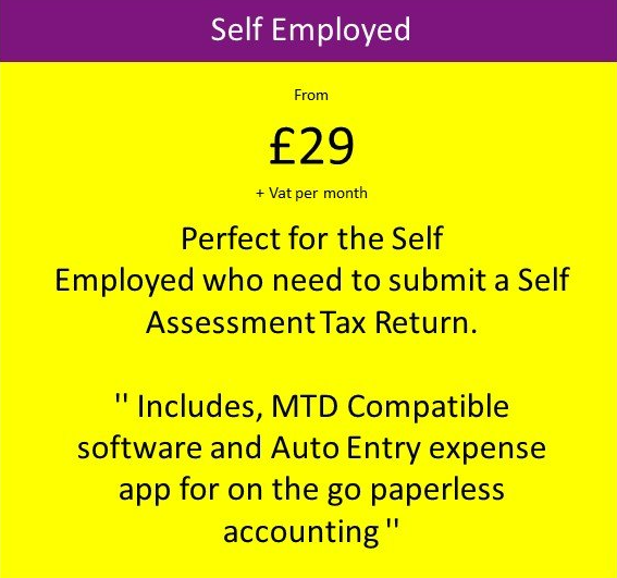 Self employed tax return mtd vat self assessment accountant