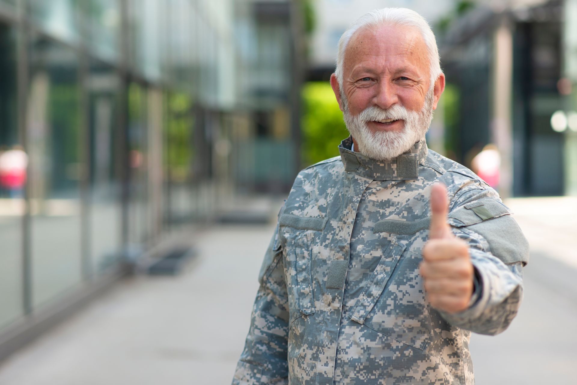 veteran giving thumbs up