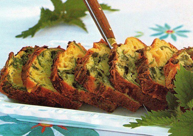 cake à l'ail des ours et aux orties, cuisine sauvage