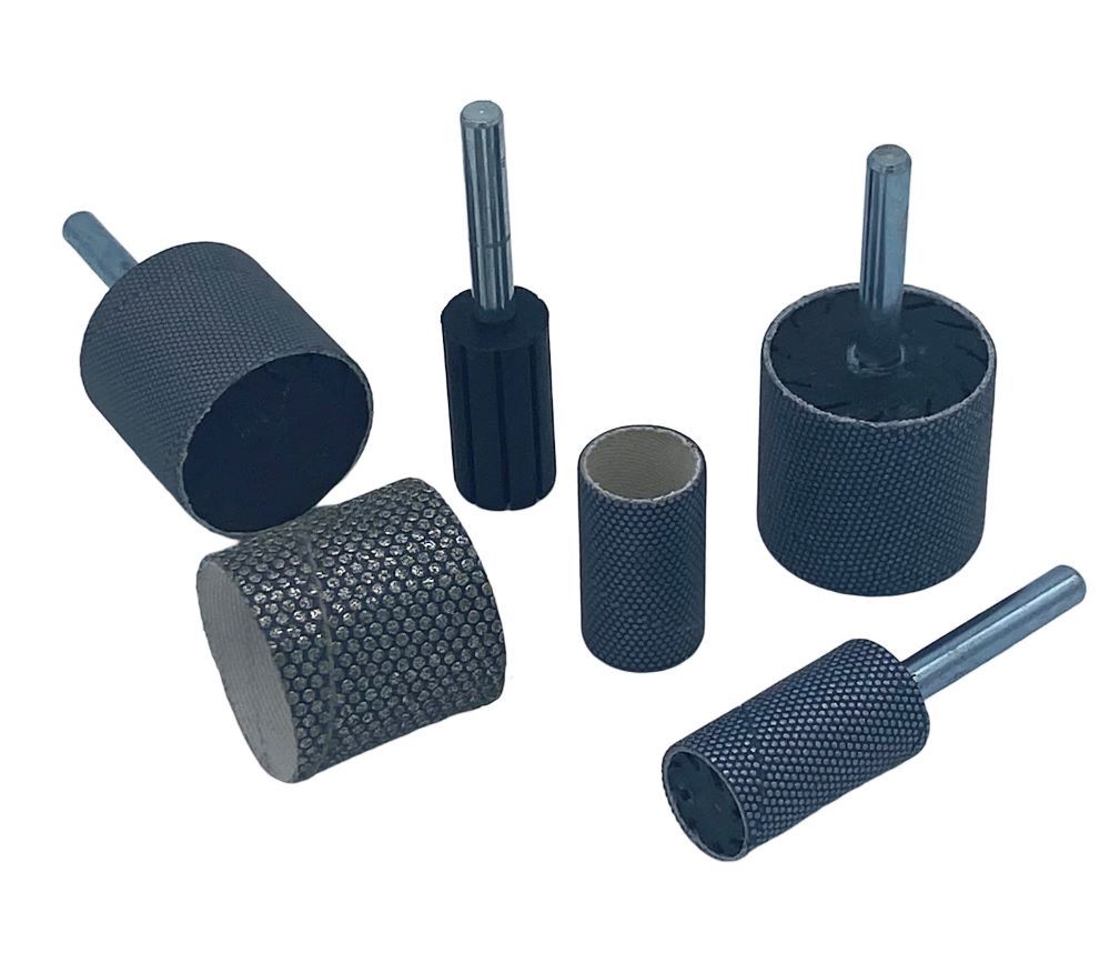 NKAS Diamant-Schleifhülsen auf Gummikörper Aufnahme mit 6 mm Spanndorn