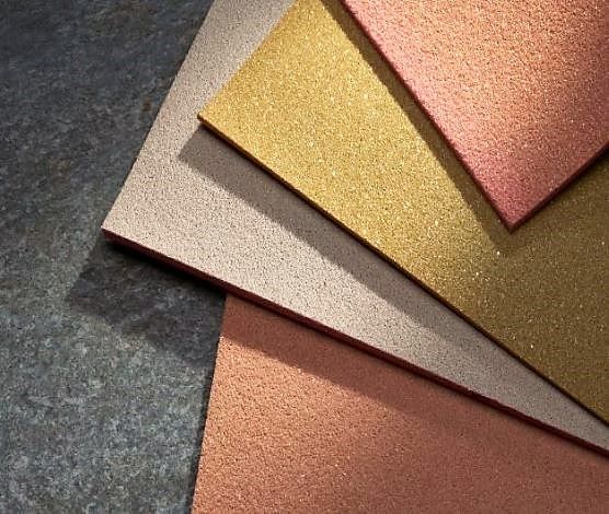 Diamant-belegte Schaumstoff-Flächenware zum zuschneiden, konfektionieren, für Werkzeugträger oder den Handschliff, für konturstabiles Schleifen von empfindlichen Oberflächenstrukturen