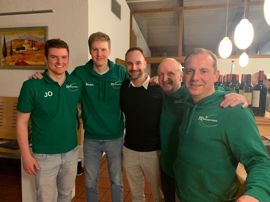 Vorstandschaft TCWF vlnr.: Joachim Oertle, Sven Tietz, Markus Wöhr, Wolfgang Herdtle, Ralf Eberhardt