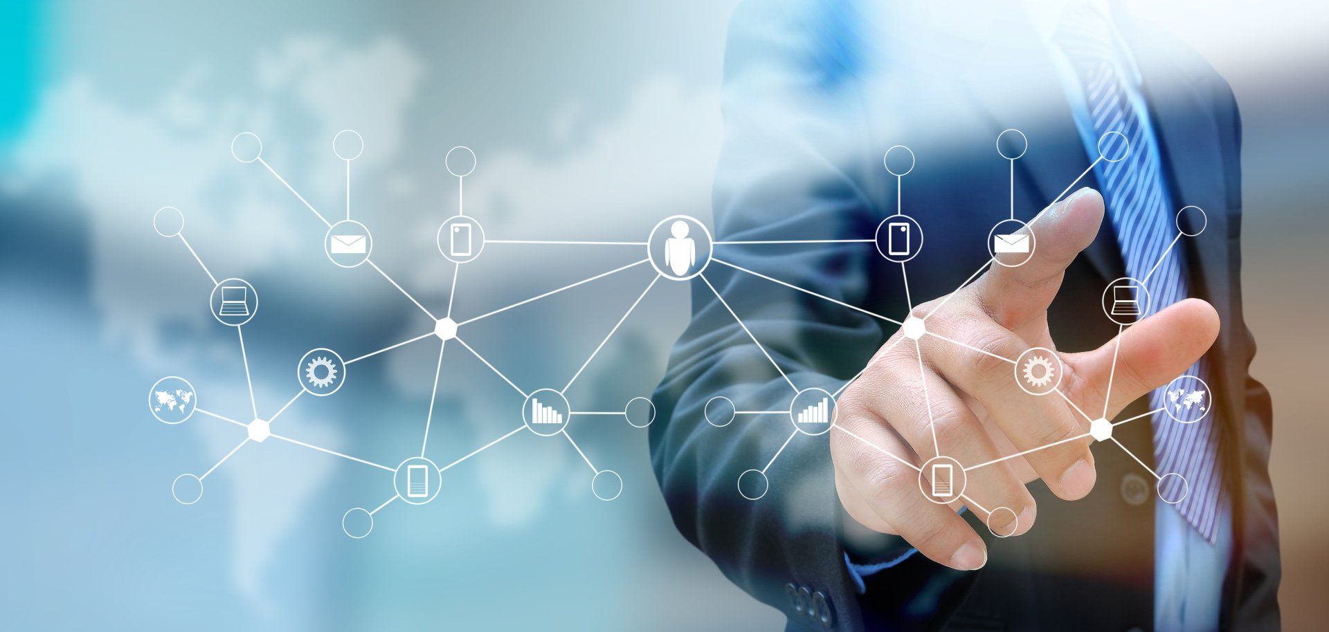 a person using a digital screen