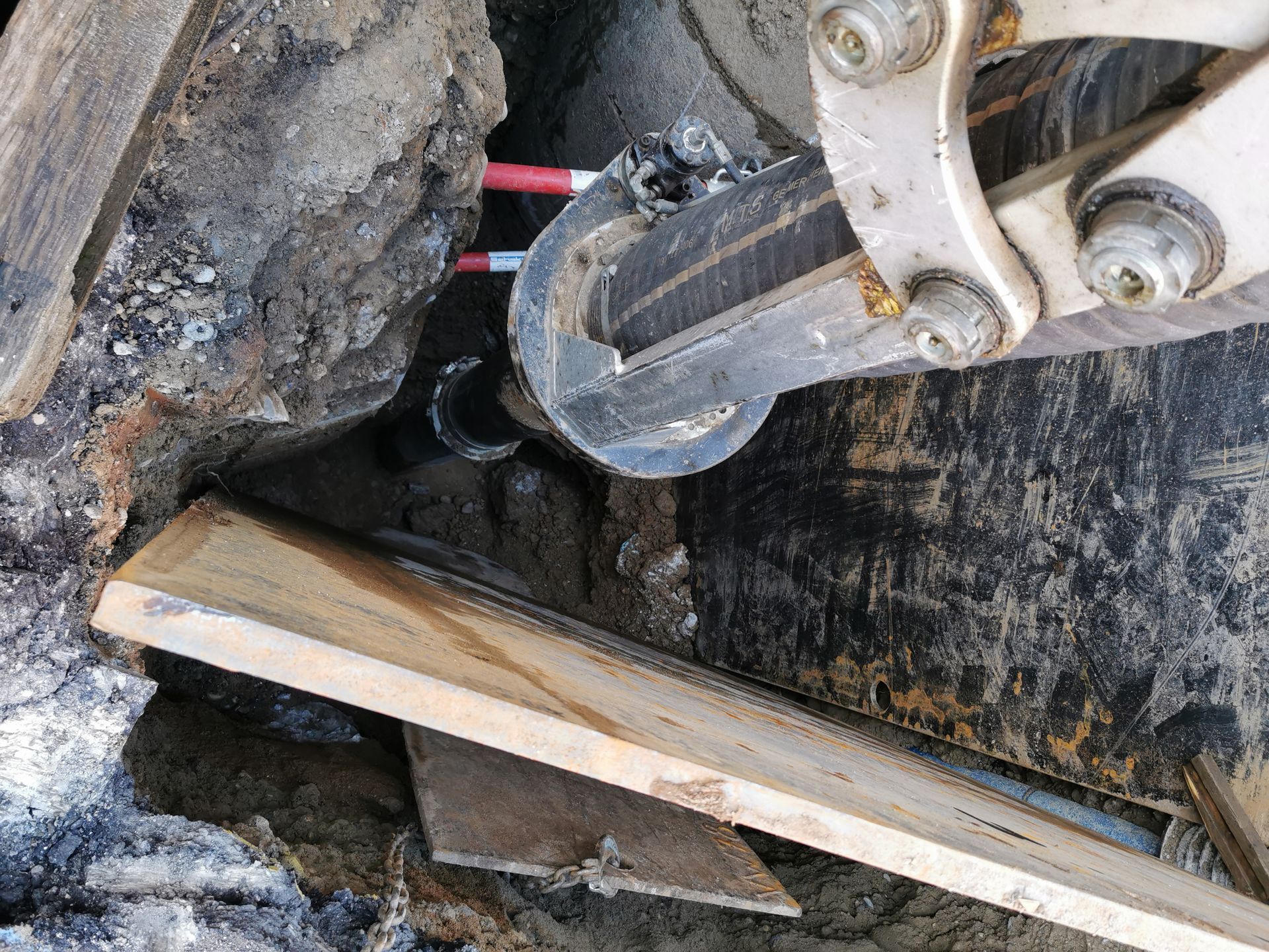 Saugbagger im Einsatz