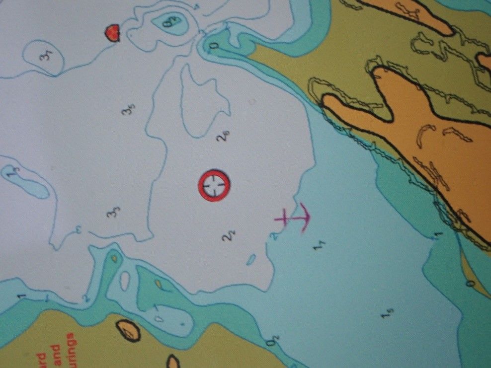 Buoy now gone chart of Ardmore Islands