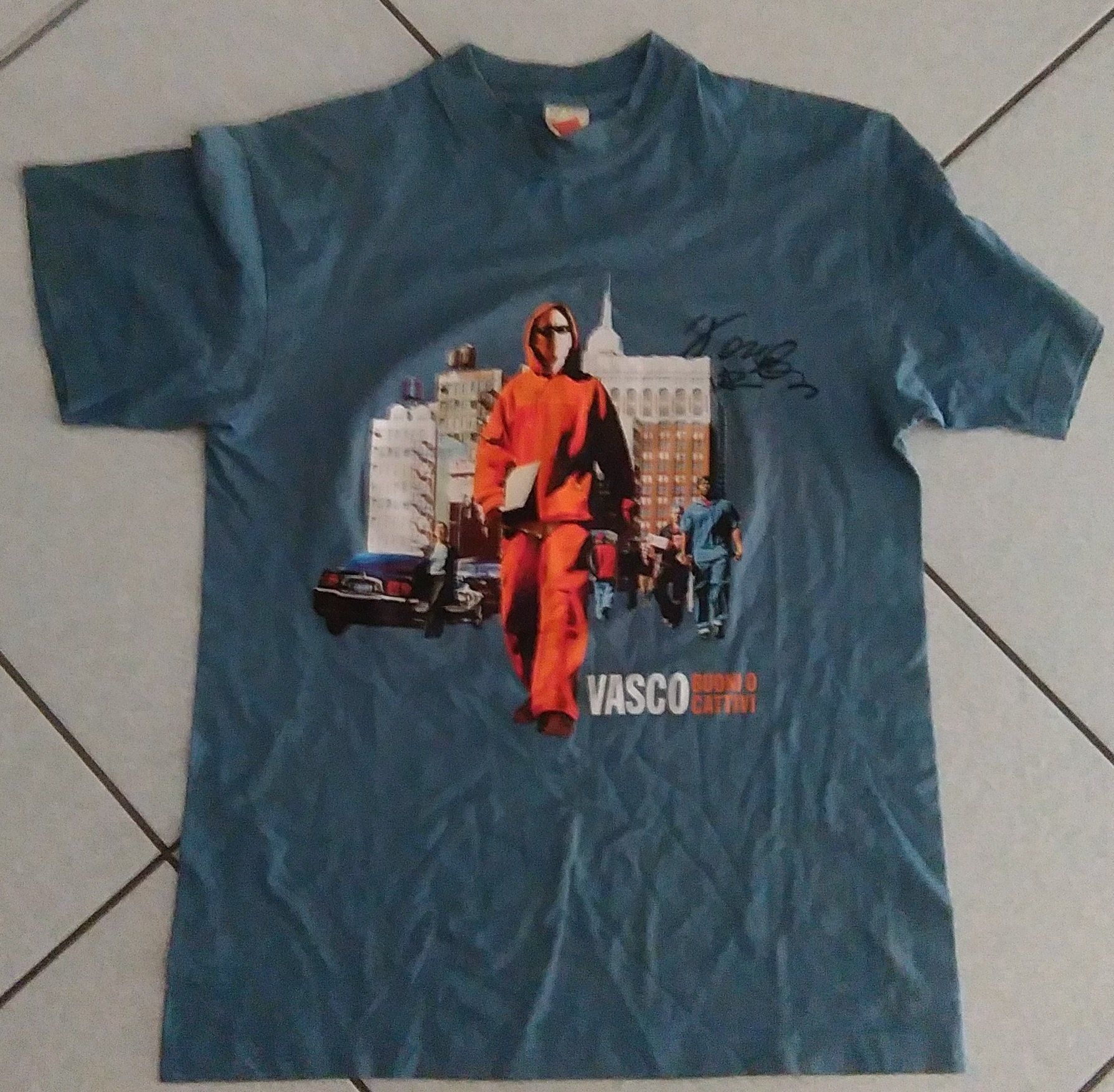 VASCO ROSSI BUONI O CATTIVI TOUR SHIRT 2004 AUTOGRAFATA