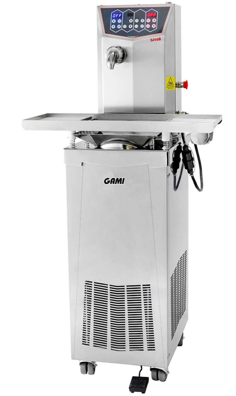 Temperiermaschine Gami DIVA 8 Easy-Clean mit Rütteltisch Temperiermaschine Gami DIVA 8 Easy-Clean