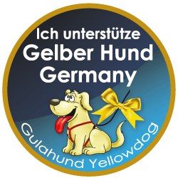 Gelber Hund braucht Freiraum