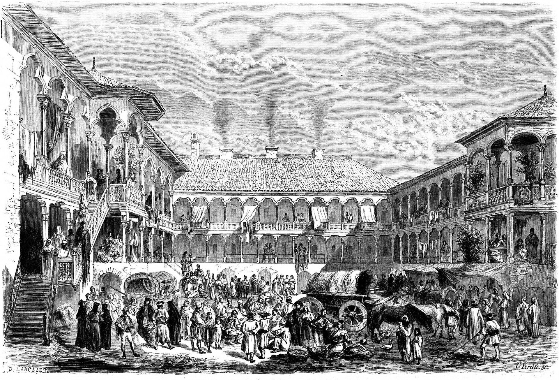 visiter roumanie bucarest restaurant ancien caravanserail hanului manuc