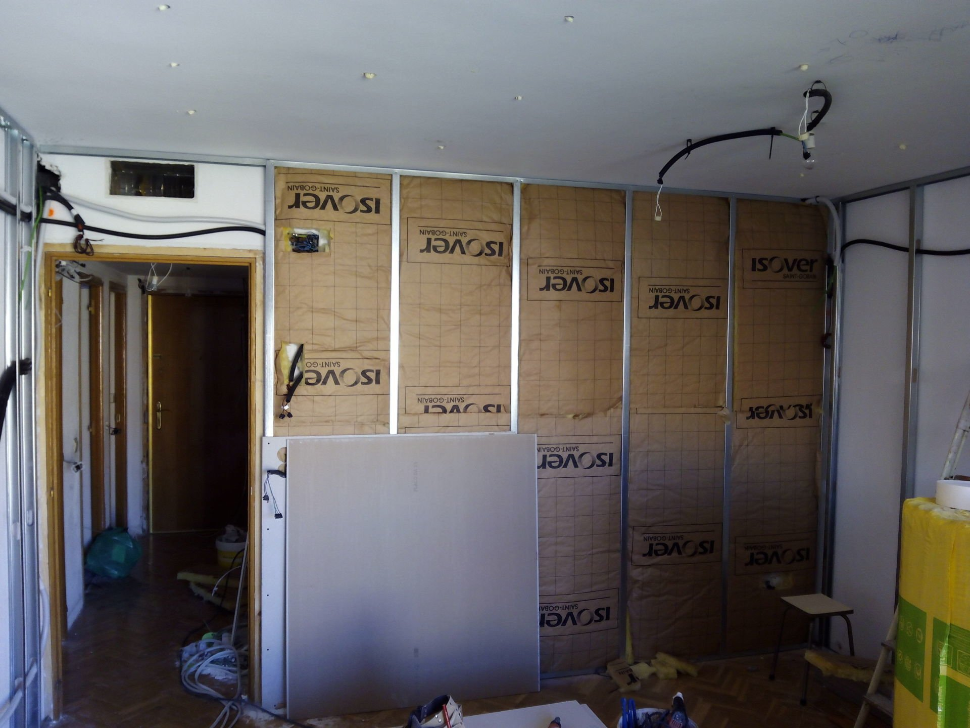 Instalación de planchas de pladur.