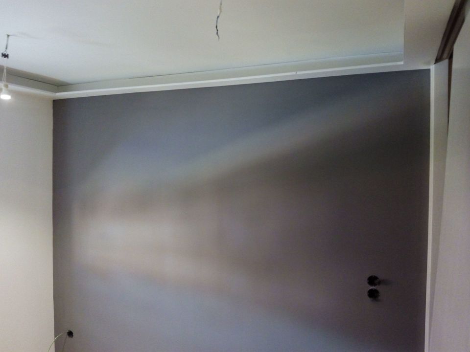 Pared terminada después de intalar el pladur