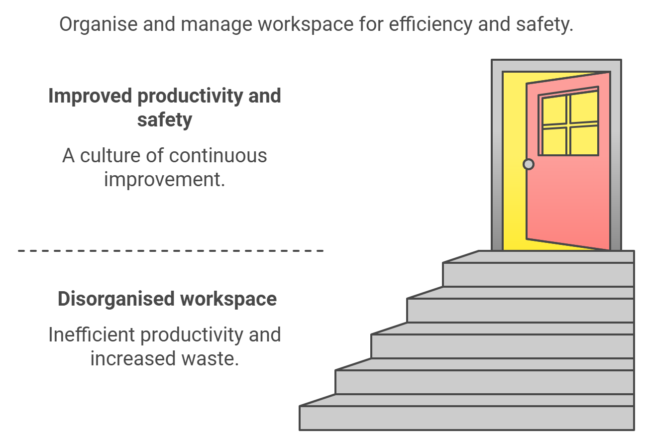 Organise and manage workspace for efficiency and safety
