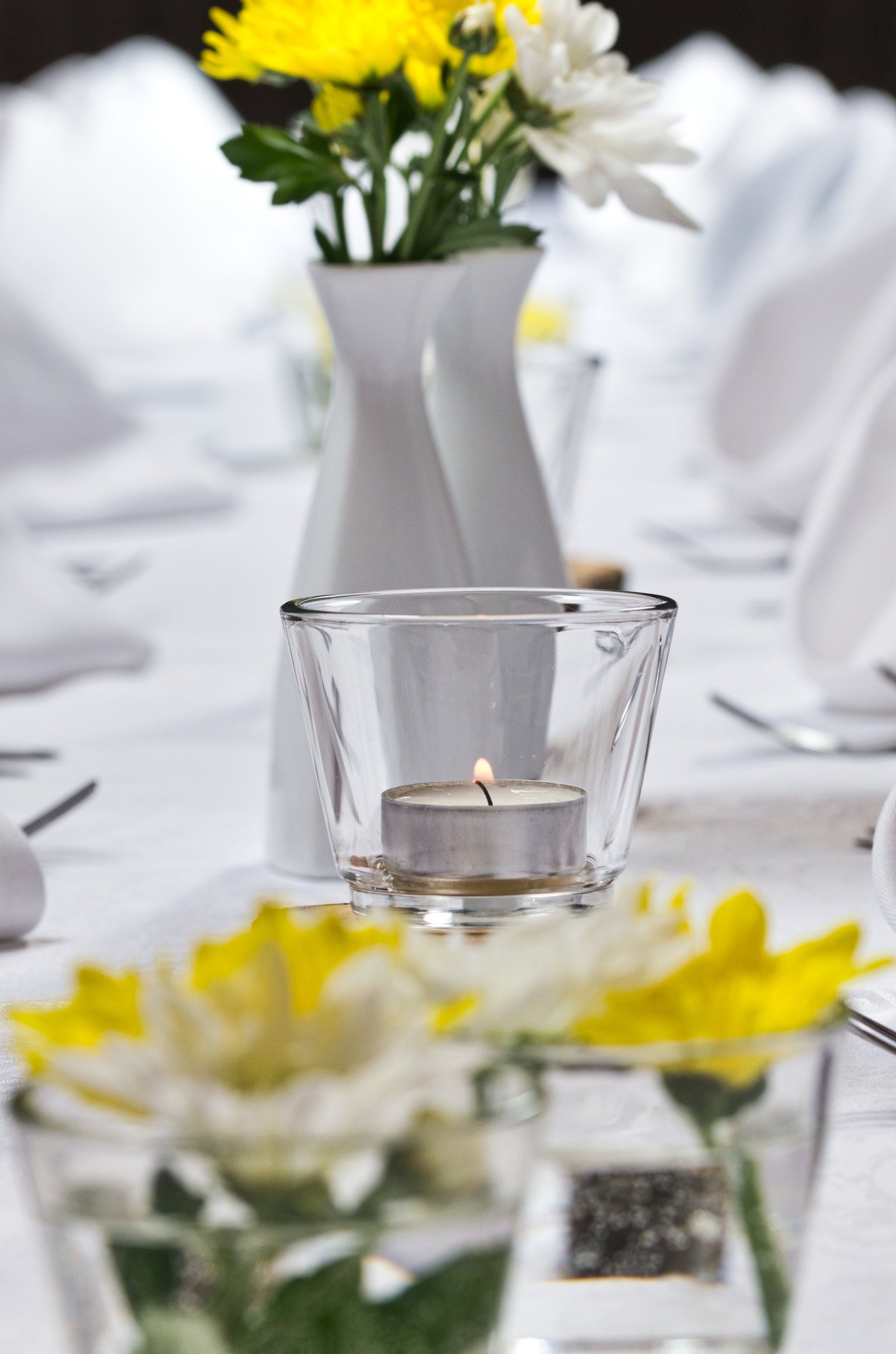 Tischdekoration Blumen Feier Gasthof Altmann Eschlkam