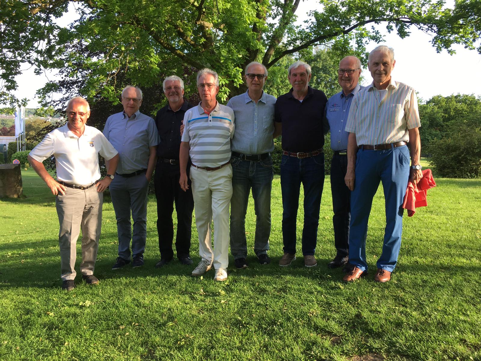 Mannschaft (von links: Dieter Knottenberg, Jüren Ruppel, Georg Lemm, Uli Henrichs, Wolf Sieweke, Jürgen Kierdorf, Sven Brückmann, Franz Kutzhoff)