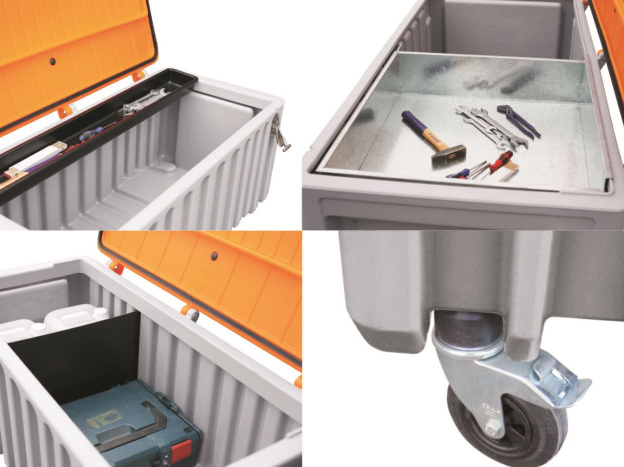 Staubox Werkzeugkasten Montage auf der Werkspritsche Volkswagen Crafter und MAN TGE