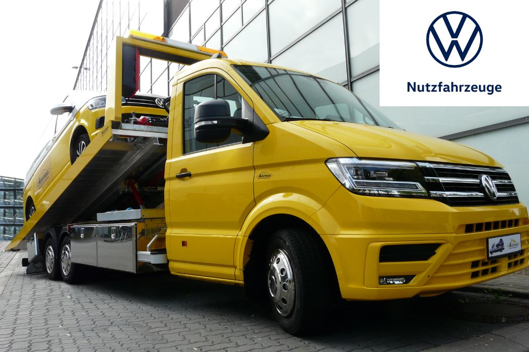 Volkswagen Crafter Abschleppwagen mit Verschiebeplateau