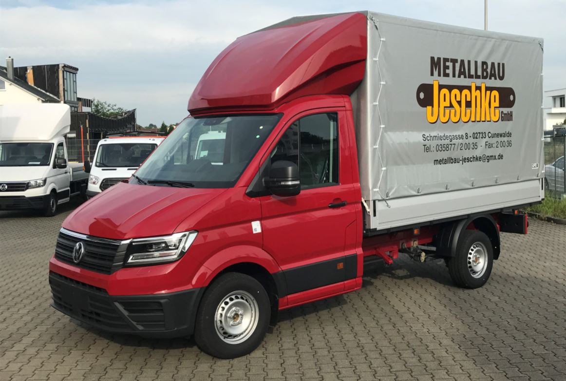 Volkswagen Crafter Einzelkabine Dachspoiler Werkspritsche Planenaufbau