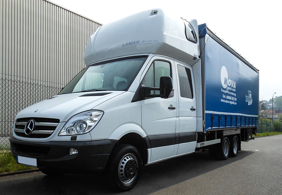 Mercedes Sprinter Zusatzachse Auflastung Nutzlasterhöhung Radstandsverlängerung Curtainsider