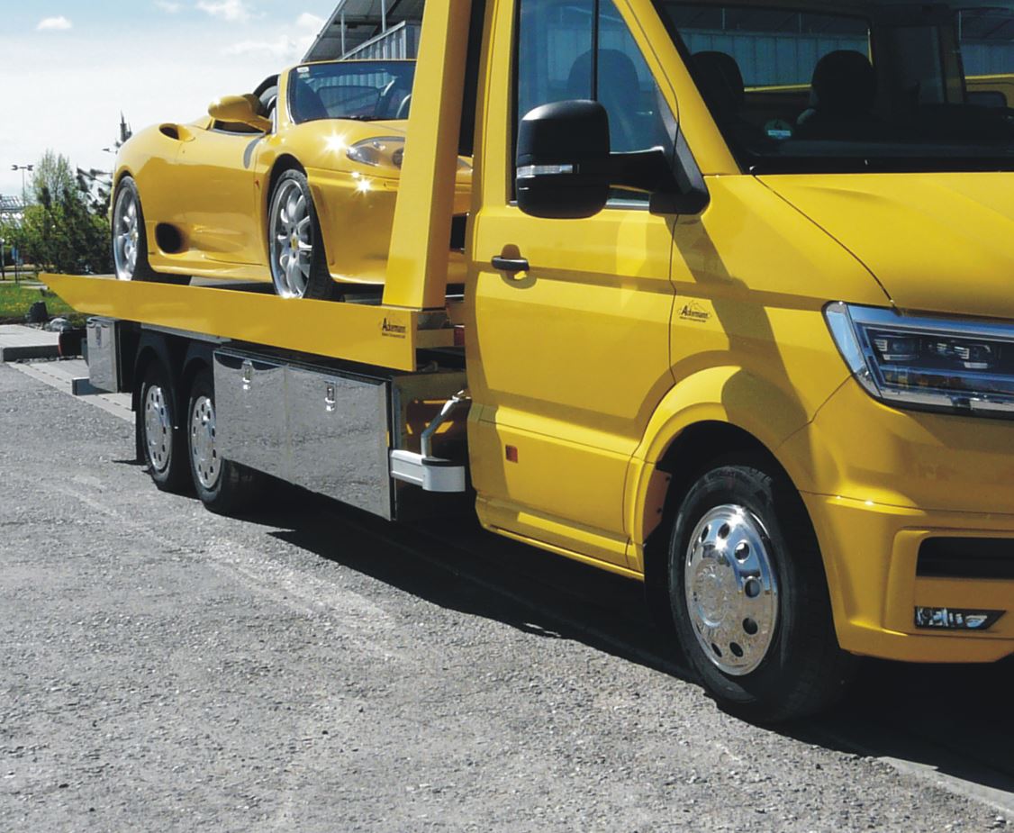 Zusatzachse Nutzlast Abschleppwagen Schlepper Verschiebeplateau Mautfrei Pannendienst Unfallbergung MAN TGE