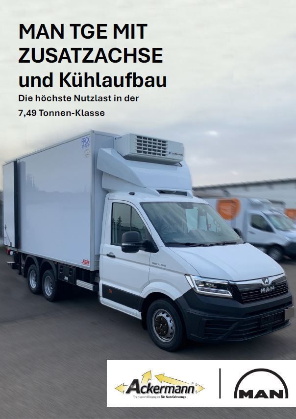 Auflastung für MAN TGE sowie Radstandsverlängerung Kühlkoffer