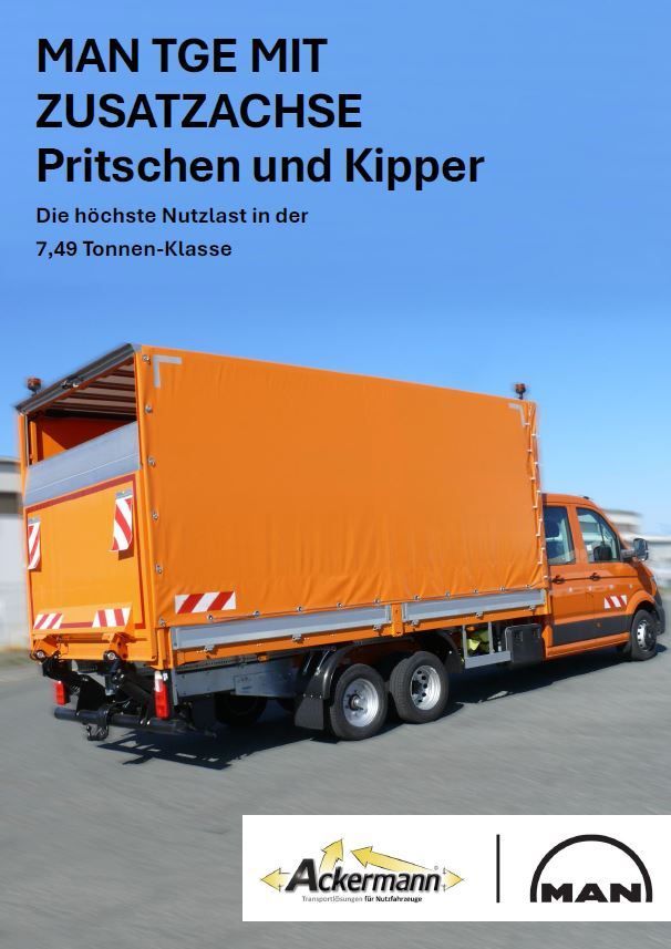 Auflastung für MAN TGE sowie Radstandsverlängerung Pritschen Kipper