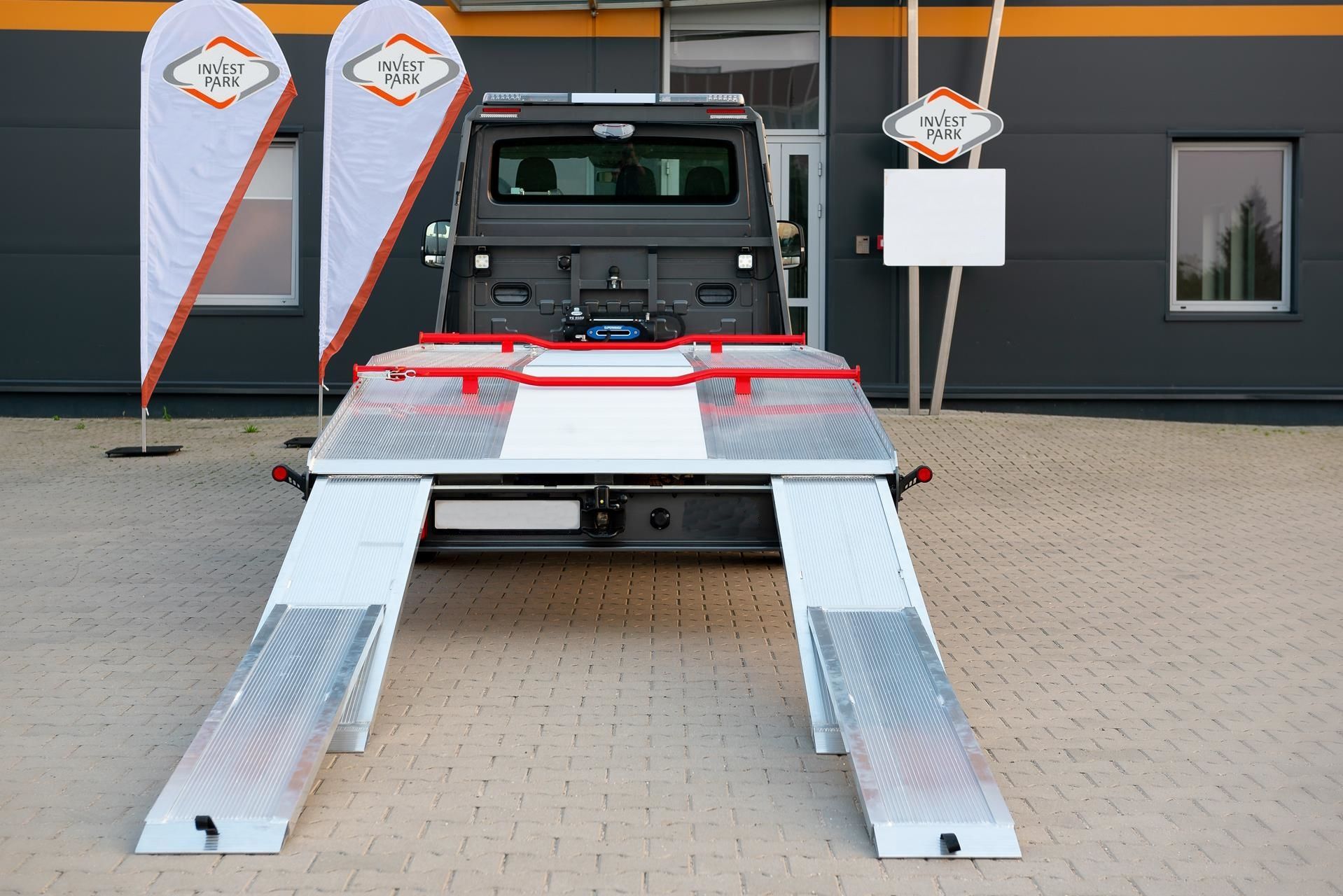 Volkswagen Crafter Autotransporter mit Luftfederung Zusatzschienen