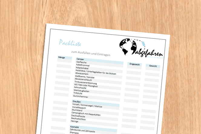 Packliste Camping