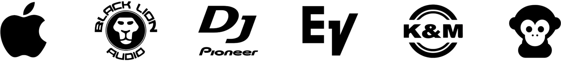Apple, Black Lion Audio, Pioneer DJ, Electro-Voice, König & Meyer, Ape Labs