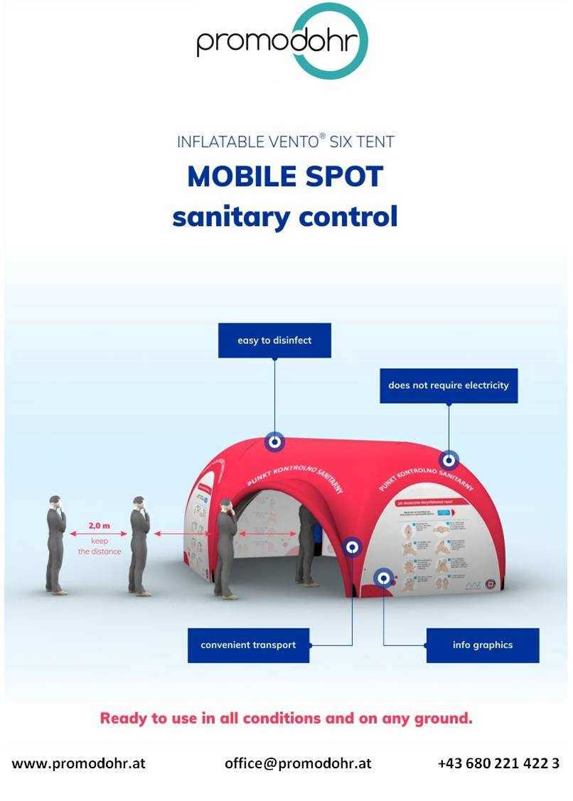 Aufblasbares Sanitätszelt