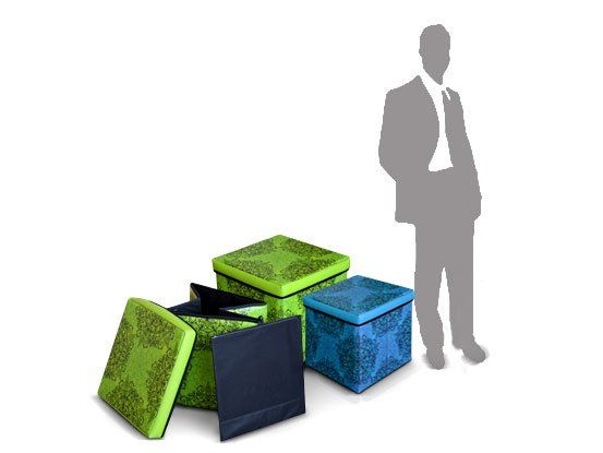 Werbewürfel Origami Sitzwürfel Origami