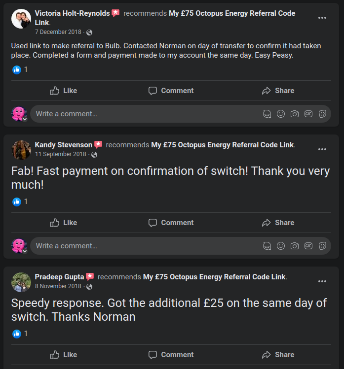 £75 Octopus Referral Code Link Facebook £75 Octopus Referral Code Link