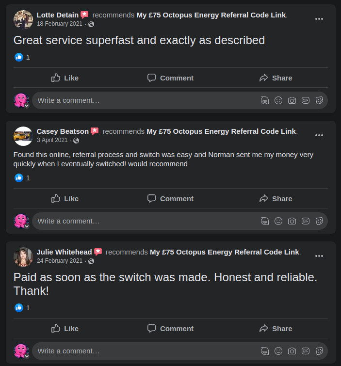 Octopus Energy Referral Code Facebook Octopus Energy Referral Code