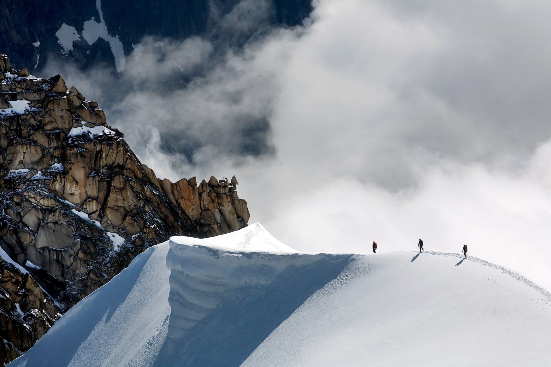 People climbing a mountain